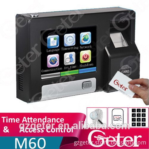 Touch color screen TCP/IP fingerprint time attendance and access control M60